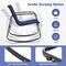4-Piece Outdoor Patio Rocking Chair Set with Loveseat & Glass-Top Table